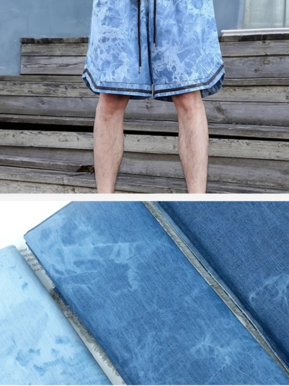 Summer Clothing Wholesale - Gewaschener Denim-Stoff aus Reiner Baumwolle für