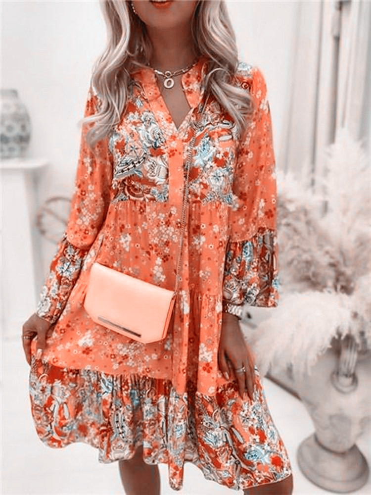 Casual Floral Print Kleider Fü – Summer Zara Bewertung und Preis